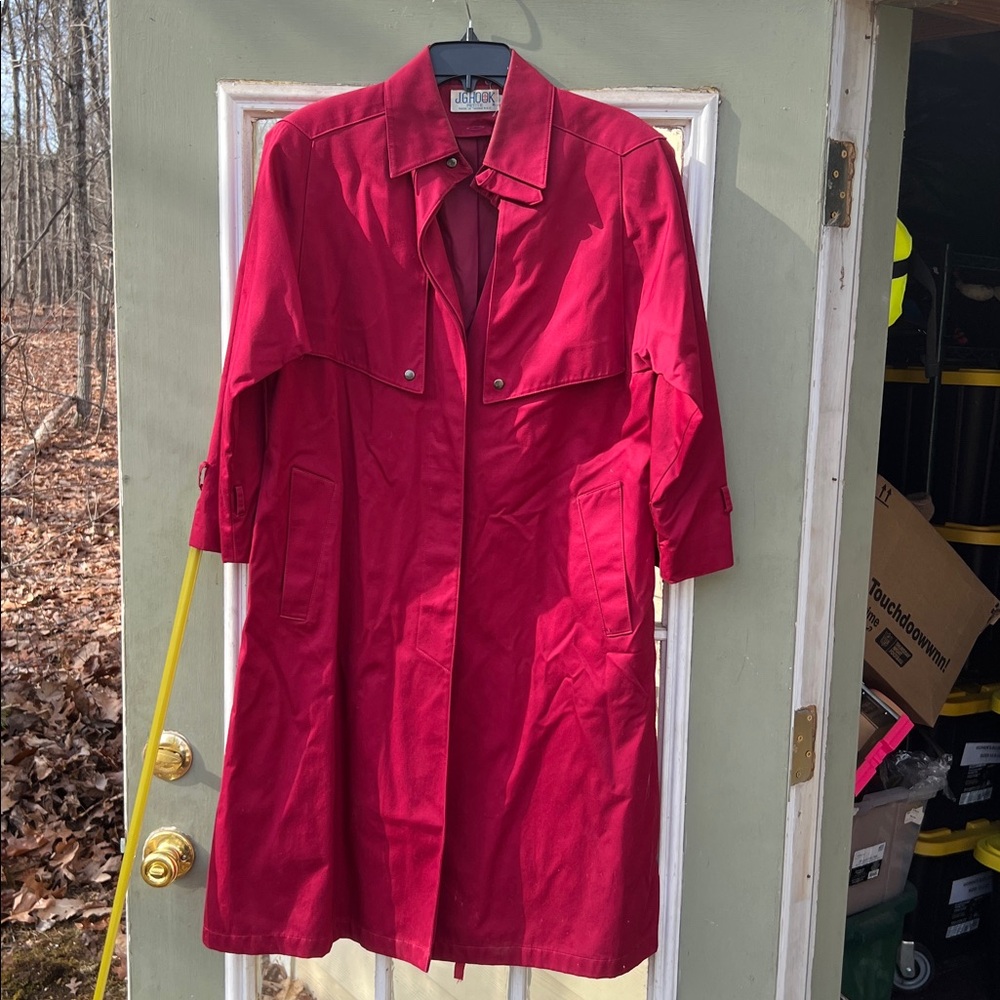 Women's Size 6 "J. G. Hook" Red Jacket Mid Coat Rain Coat ❤️